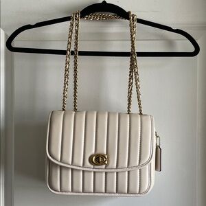 Coach Madison Cream Quilted leather Bag purse LIKE NEW w/dust bag $495 retail